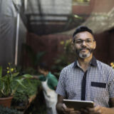 Portrait of Florist Small Business Flower Shop Owner